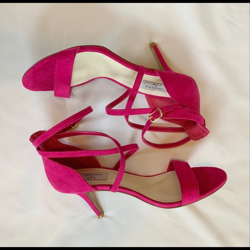 Chelsea and Zoe Pink Strappy Heels